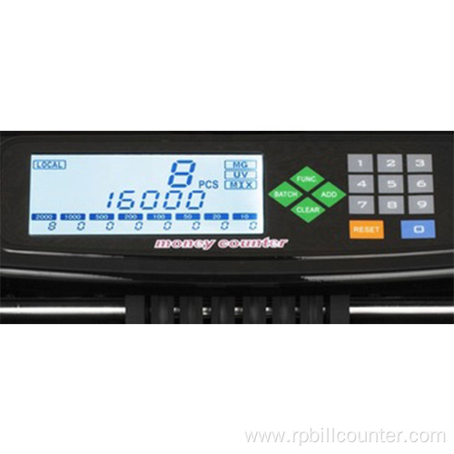 Bill Counter Double Color Sensors Currency Counting Machine